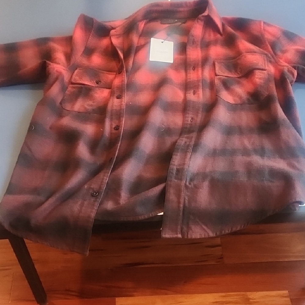 AMIRI Red and Black Checkered Shirt